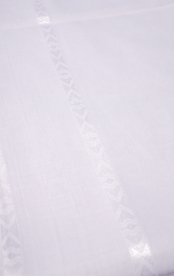 Modest Forever All White Kuffiyah — traditional Arabic kuffiyah (view 3)