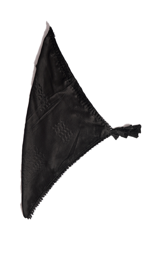 Modest Forever Triple Black Kuffiyah — traditional Arabic kuffiyah (view 4)