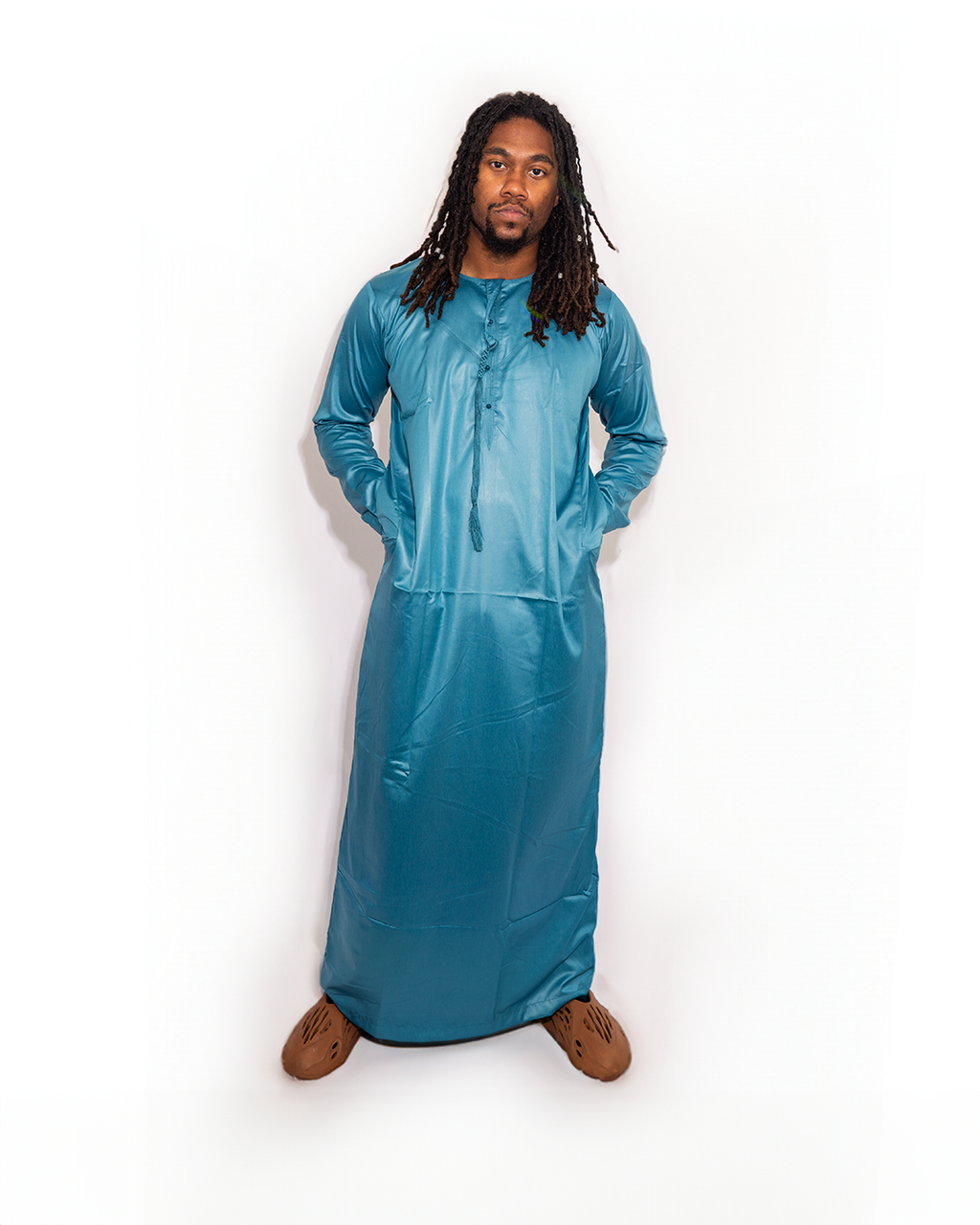 Modest Forever Teal Thobe — heavyweight modest thobe (view 1)