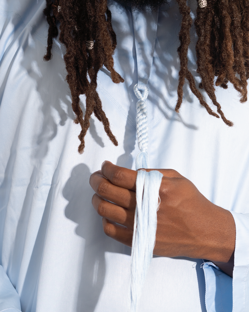 Modest Forever Sky Blue Emirate Thobe — heavyweight modest thobe (view 3)