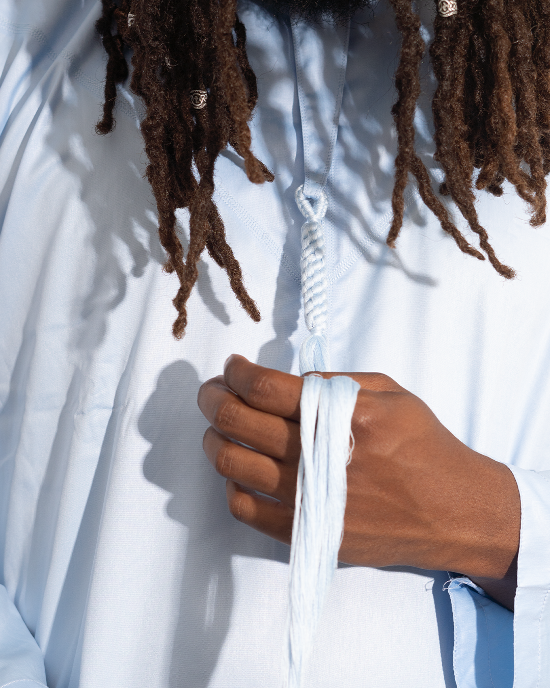 Modest Forever Sky Blue Emirate Thobe — heavyweight modest thobe (view 3)