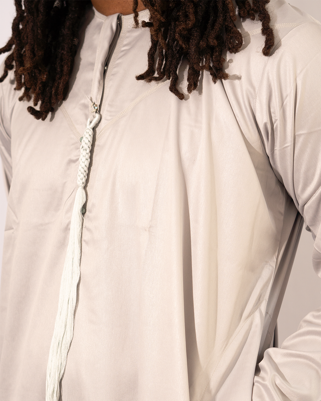 Modest Forever Pistachio Thobe — heavyweight modest thobe (view 3)