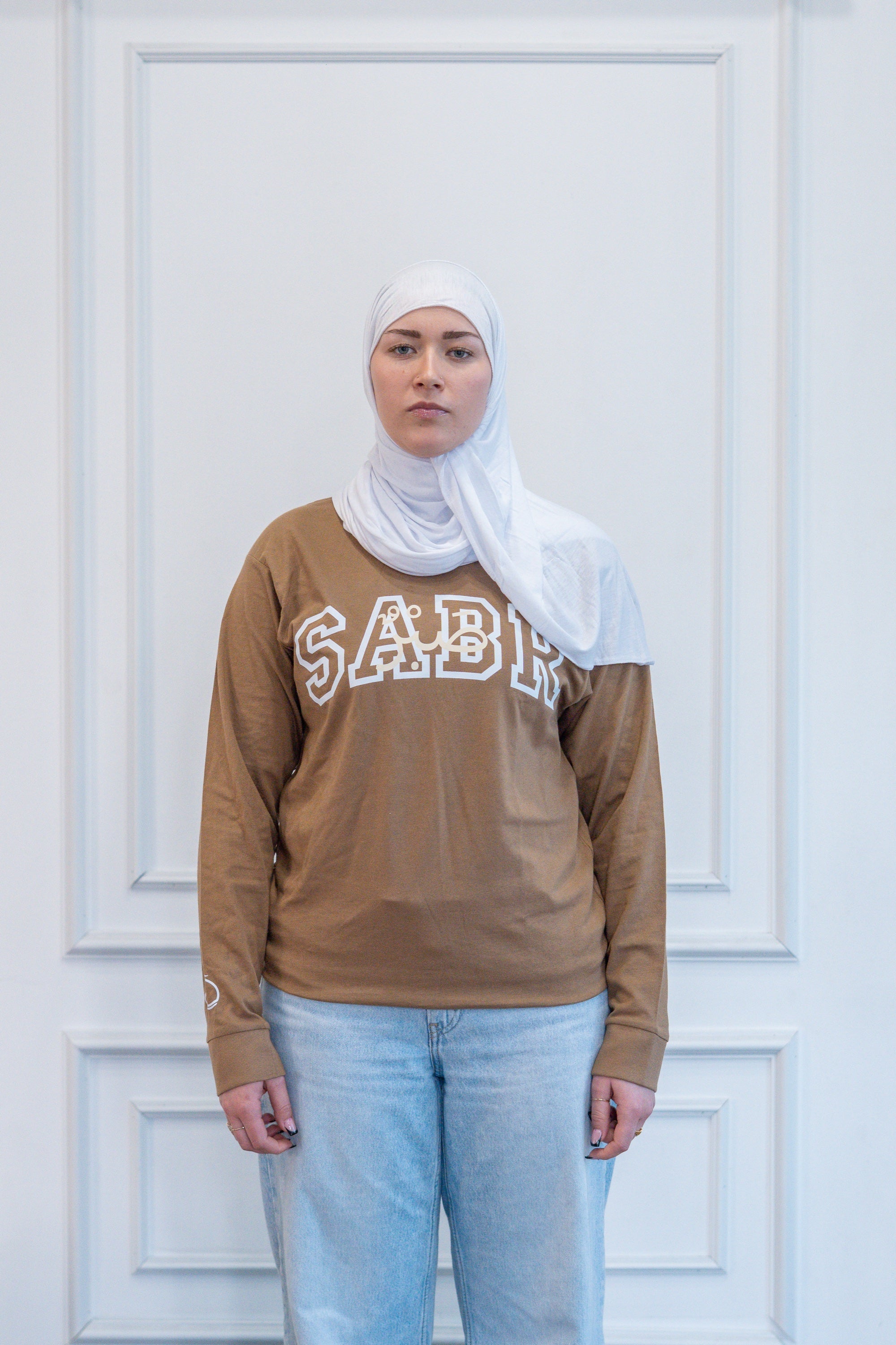 Modest Forever Sabr Long Sleeve Tee — premium long sleeve tee (view 1)