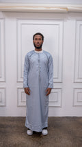 Modest Forever Grey Thobe — heavyweight modest thobe (view 1)