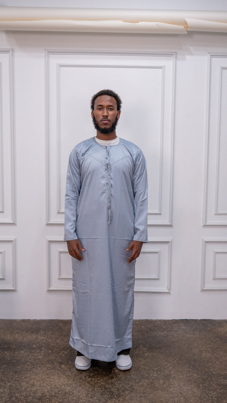 Modest Forever Grey Thobe — heavyweight modest thobe (view 1)