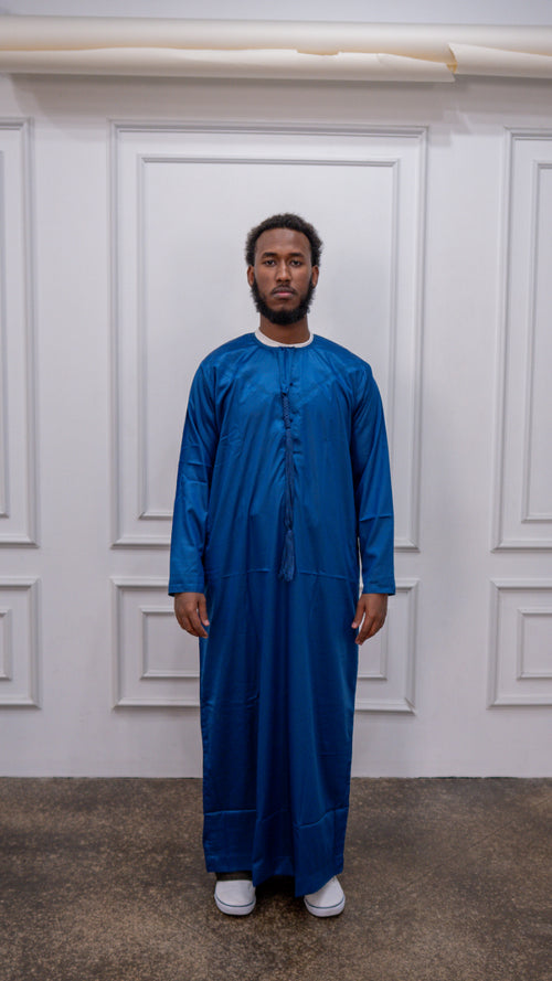 Modest Forever Blue Thobe — heavyweight modest thobe (view 1)