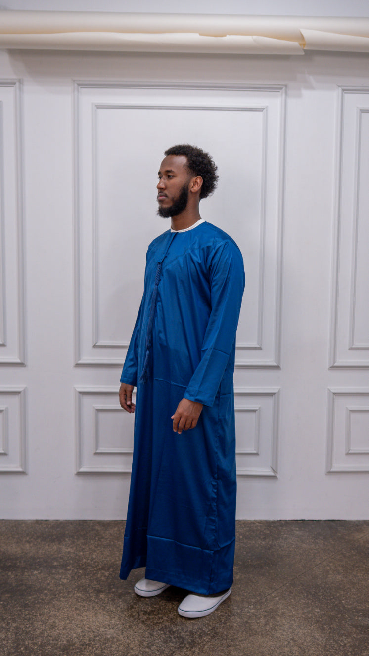 Modest Forever Blue Thobe — heavyweight modest thobe (view 2)