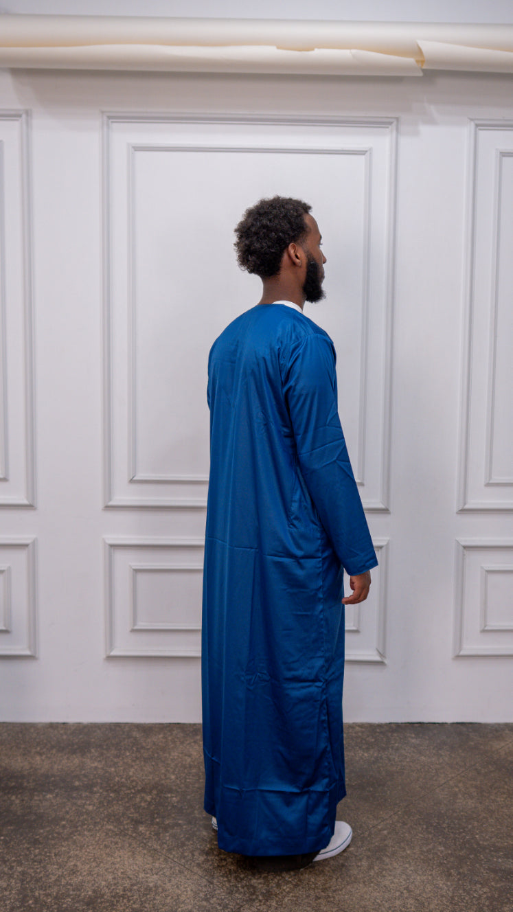 Modest Forever Blue Thobe — heavyweight modest thobe (view 5)