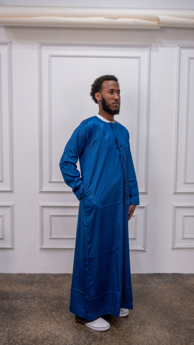Modest Forever Blue Thobe — heavyweight modest thobe (view 6)